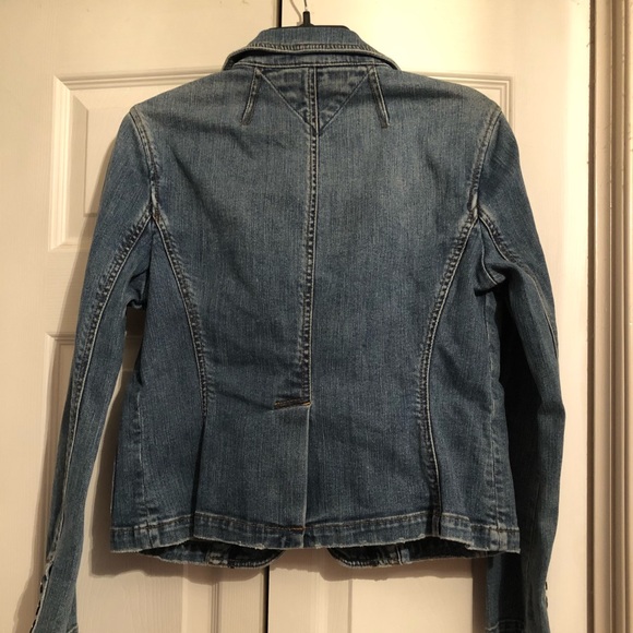 Tommy Hilfiger Denim Blazer Fitted Jacket L - Picture 3 of 6